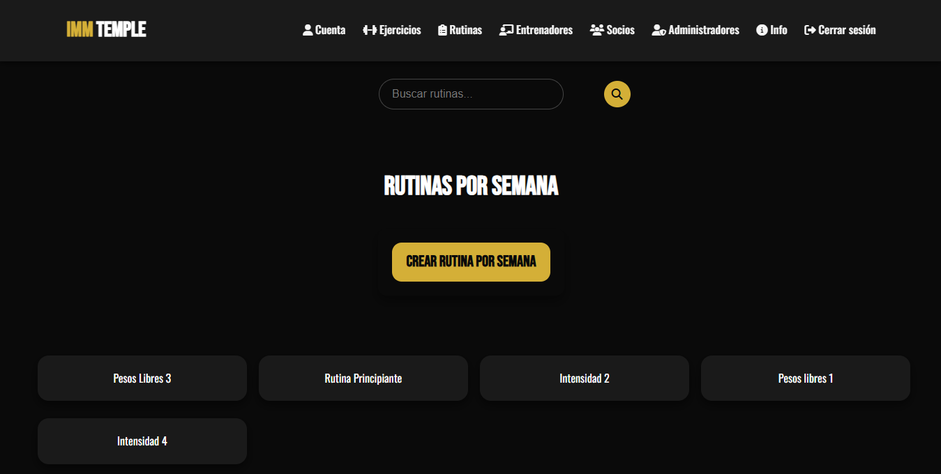 Gestión de Rutinas